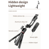 Mini Tripod L15 Selfie Stick Foldable Photo Live with Fill Light Wireless Bluetooth Remote Shutter For IOS Android Smartphones