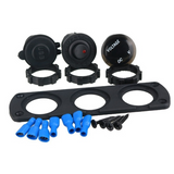DIY Dual USB Charger 2.1A/2.1A Voltmeter ON-OFF Toggle Switch Three Functions Panel for Car Boat Marine Truck Camper