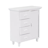 1:12 Dollhouse Miniature Wood Display Showcase Doll House Cabinet Cupboard Four Drawer Chest