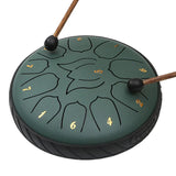 6 Inch 11 Notes Hand Pan with Bag Music Book Drum Mallets Percussion Instruments for Yoga Meditation Unique Gift