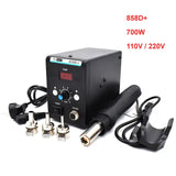 700W Digital Display Hot Air Rework Soldering Station BGA Welding Repairing hine 50W Solder Iron Brushless Heating Gun Nozzle