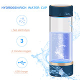 420ml Portable Hydrogen-Rich Generator Rechargeable Hydrogen Water Bottle - Glass Cup.