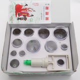 Therapy Set Vacuum Suction Cup Pump ABS Thick 12 Cans Cupping Massage Cups Acupuncture Massager Health Care
