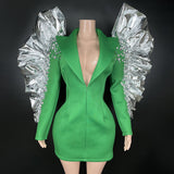 Hot selling sexy and fashionable suit style ultra short skirt, dress, performance, evening party host costume