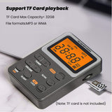Portable Radio AM/FM Pocket Radio TF Card MP3 Player Rechargeable Battery LED Display 3.5mm Earphone Auto Save Station