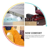 Tub Pillow PU Bath Cushion With Non-Slip Suction Cups Ergonomic Home Spa Headrest For Relaxing Head Neck Back