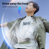 Wearable Waist Belt with PCM Cooling Strip - 5000mAh Rechargeable Personal Fan, 3 Speeds, Hands-Free