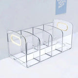Bookends Acrylic Transparent Bootand Divider Board Office Desk Organization for Fixed