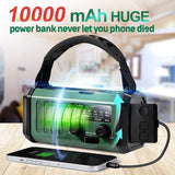Solar-Powered Emergency Hand Crank Radio with AM/FM/NOAA Weather, SOS, LED Torch & Reading Lamp