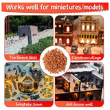 350 Pieces Mini Landscaping Miniature Brick Wall Small Bricks For Dollhouse Garden Parts,1/35 Scale