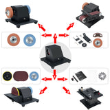 250W Dual Wheel Sanding Disc Polisher Belt Mini Table Saw Bench Grinder Sander Buffing hine Metal Polishing