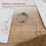 Outdoor Hand-Drawn Rope 304 Stainless Steel Camping Life-Saving Woodworking Super Fine Hand Saw Wire 5M