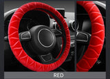 Soft Winter Warm Steering Wheel Cover Protector Decoration Super Thick Plush Collar for Women Man Car Accessories