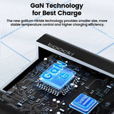 Toocki 140W GaN 5in1 Desktop Fast Charge USB Type C LED Display Charger For iPhone Xiaomi Smartphone Laptop