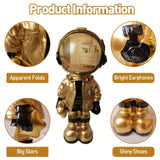 1pc Golden Astronaut Ornament, Resin Statue Art Craft, For Bookshelf Home Living Room Office Cafe Decor, Room Tabletop Display Entryway Decor, Winter Christmas New Year Decor