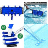 Vacuum Head With Side Brush Wheel Wall Fish Pond Swimming Pool Floor Cleaning Tool Supplies Summer