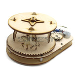 Wood Assembly Material Physical Science Aid Creative DIY Merry-Go-Round Voice Control Electric Motor Experiment