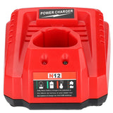 For Milwaukee 10.8-12V Li-ion Fast Charging M12 N12 48-11-2401 48-11-2402 Power Tools Lithium Battery Charger