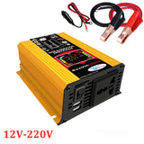 6000W Car LCD Display DC 12V To 110/220V Power Converter With Dual USB Ports And AC Outlets Inverter