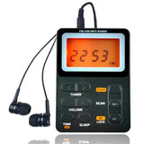 Pocket AM/FM Portable LCD Display Radio Receiver Mini MP3 Player with Earphone Universal Walkman Support TF Card Play