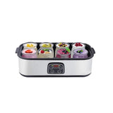 Automatic Digital Yogurt Maker with Adjustable Temperature & Time Control 8pcs Glass Jars 60 Oz Stainless Steel