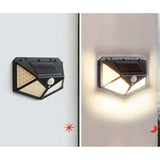 Solar Waterproof Wall Lamp Human Body LED Motion Sensor Outdoor Garden Light