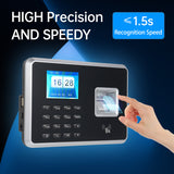 Time Clock Attendance hine for Employees Biometric In and Out Punching ID Card Recognition 5 Languages System