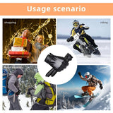 Universal Motorcycle Winter Men's Leather Outdoor Cycg Skiing Warmth Adjustable Waterproof Gloves Accessories Items