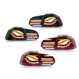 M4 GTS Design Style Dynamic Full LED Tail Lights With Sequential Turn Signal Fit For Volkswagen Golf Mk6 GTD R R20 2009-2013