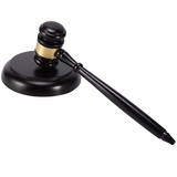 Wooden judge's gavel hammer with sound block for attorney judge auction handwork