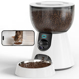 4L New 2.4G 5G HD Camera with Timer Voice Automatic Pet Feeder for Cats and Dogs WiFi Smart Dry Food Feeding Bowl