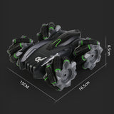 Vertical double-sided flip bucket remote control stunt drift light horizontal cool high-speed climbing toy car