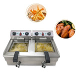 Professional CE Certificate Kitchen Equipment Electric Industrial Deep Fryer with 2 Tank