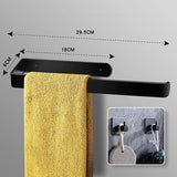 No Drilling 2 Pieces Hooks +Towel Holder Self-Adhesive Towel Rail For Bathroom Kitchen Toilet