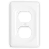 2Pack Switch Plates Ceramic Switch Plates Switch Plate Cover White (Single Duplex)
