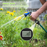 Digital 3/4“ Hose Meter Measure Consumption and Water w Rate with Quick Connectors for Outdoor Garden