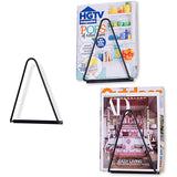 Set Of 3 Wrought Iron Triangular Wall-Mounted Magazine Holders, Black Vinyl Record Stand