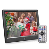 Andoer 10.1 Inch Digital Photo Frame 1280 * 800 IPS Screen Desktop Electronic Album with Remote Control for Family Friends Gift