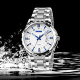 Men's Steel Belt Business Waterproof Calendar Quartz Watch