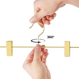 Trouser Hangers Made of Metal, 10 Pieces, Clothes Hangers, 30.5cm, with 2 Non- Clips, for Skirts, Pants, Underwear-2