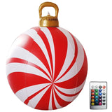 24 Inch Iatable Balls Outdoor with Light and Remote Christmas Decorations Ball Holiday Decor