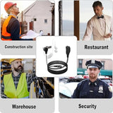 2pcs Walkie Talkie Air Acoustic Tube Surveillance Headset Two Way Radio Earpiece with PTT/VOX for Baofeng Kenwood