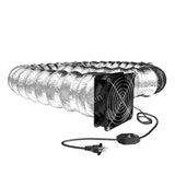 Adjustable Speed Solder Absorber ESD Fume Extractor Duct Exhuast with 2M Pipe Tub Ventilation Fan