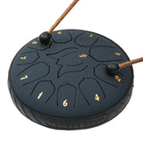 6 Inch 11 Notes Hand Pan with Bag Music Book Drum Mallets Percussion Instruments for Yoga Meditation Unique Gift