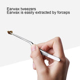 8 Pcs Stainless Steel Double Head Ear Spoon Set Remove Clean Stubborn EarWax Foreign Bodys Massage Care Doubles Effect Household