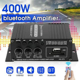 2 Channel bluetooth HiFi Power Amplifier AK380/AK370/AK170 400W*2 Home Car Audio Class D Remote Control FM Radio AUX USB/SD