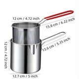 1pc, Deep Fry Delicious Meals With This Japanese Tempura Frying Pot - Perfect For French Fries, Chicken & More!