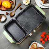 3 in 1 Electric Breakfast Maker Non-Stick Multifunction Cooker with Toaster Oven and Frying Pan for Home Use Plastic Housing