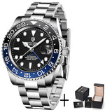 PAGANI DESIGN New Men's Automatic Mechanical Watches Waterproof 100M Luxury Sapphire Stainless Steel GMT Watch Men Reloj Hombre