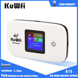 2400Mah US/EU/AS version High Speed KuWFi WiFi 150Mbps LTE Dongle With Sim Card Slot 4g Pocket Router Wifi Hotspo